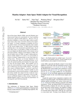 Mamba-Adaptor: State Space Model Adaptor for Visual Recognition