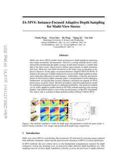 IA-MVS: Instance-Focused Adaptive Depth Sampling for Multi-View Stereo