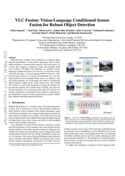VLC Fusion: Vision-Language Conditioned Sensor Fusion for Robust Object Detection