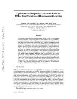 Option-aware Temporally Abstracted Value for Offline Goal-Conditioned Reinforcement Learning