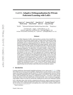FedSVD: Adaptive Orthogonalization for Private Federated Learning with LoRA