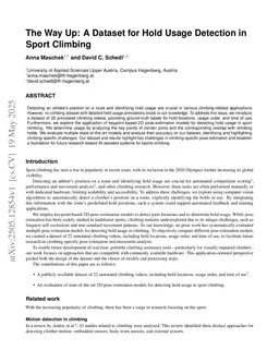 The Way Up: A Dataset for Hold Usage Detection in Sport Climbing