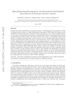 Spline Dimensional Decomposition with Interpolation-based Optimal Knot Selection for Stochastic Dynamic Analysis