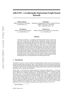 AdS-GNN -- a Conformally Equivariant Graph Neural Network