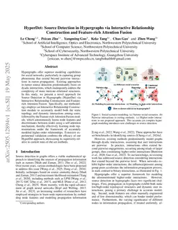 HyperDet: Source Detection in Hypergraphs via Interactive Relationship Construction and Feature-rich Attention Fusion