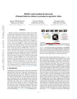 HiERO: understanding the hierarchy of human behavior enhances reasoning on egocentric videos