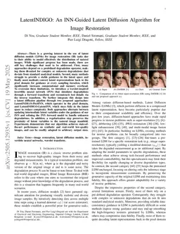 LatentINDIGO: An INN-Guided Latent Diffusion Algorithm for Image Restoration