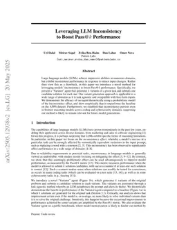 Leveraging LLM Inconsistency to Boost Pass@k Performance