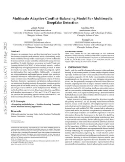 Multiscale Adaptive Conflict-Balancing Model For Multimedia Deepfake Detection