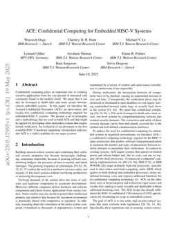 ACE: Confidential Computing for Embedded RISC-V Systems