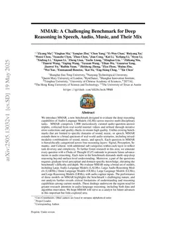 MMAR: A Challenging Benchmark for Deep Reasoning in Speech, Audio, Music, and Their Mix