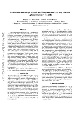 Cross-modal Knowledge Transfer Learning as Graph Matching Based on Optimal Transport for ASR