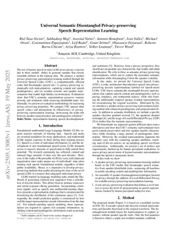 Universal Semantic Disentangled Privacy-preserving Speech Representation Learning