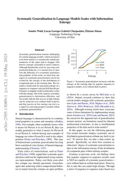 Systematic Generalization in Language Models Scales with Information Entropy