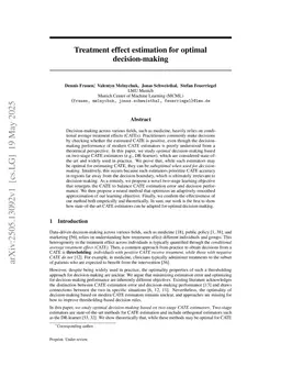 Treatment Effect Estimation for Optimal Decision-Making
