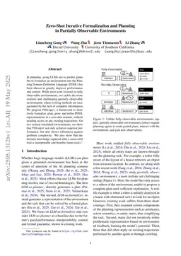 Zero-Shot Iterative Formalization and Planning in Partially Observable Environments