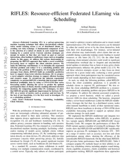 RIFLES: Resource-effIcient Federated LEarning via Scheduling