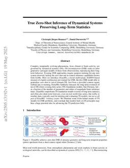 True Zero-Shot Inference of Dynamical Systems Preserving Long-Term Statistics