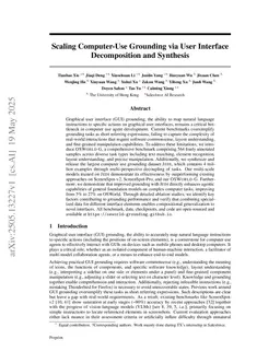 Scaling Computer-Use Grounding via User Interface Decomposition and Synthesis