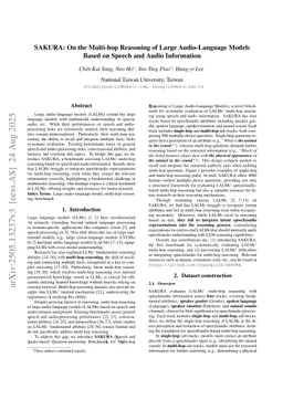 SAKURA: On the Multi-hop Reasoning of Large Audio-Language Models Based on Speech and Audio Information