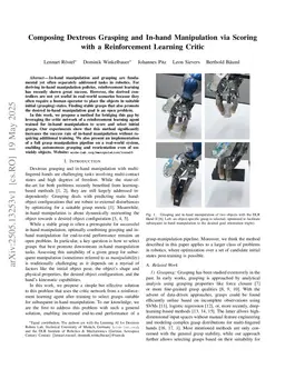 Composing Dextrous Grasping and In-hand Manipulation via Scoring with a Reinforcement Learning Critic