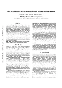 Representation of perceived prosodic similarity of conversational feedback