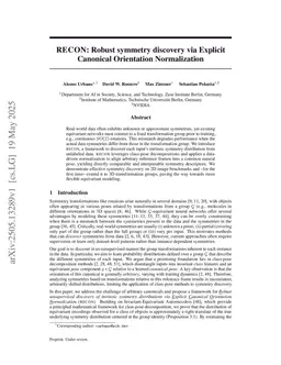 RECON: Robust symmetry discovery via Explicit Canonical Orientation Normalization