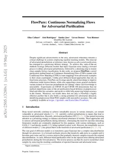 FlowPure: Continuous Normalizing Flows for Adversarial Purification