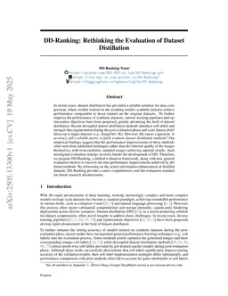DD-Ranking: Rethinking the Evaluation of Dataset Distillation
