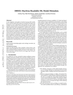MRM3: Machine Readable ML Model Metadata