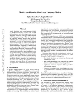 Survey: Multi-Armed Bandits Meet Large Language Models