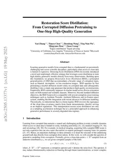 Restoration Score Distillation: From Corrupted Diffusion Pretraining to One-Step High-Quality Generation