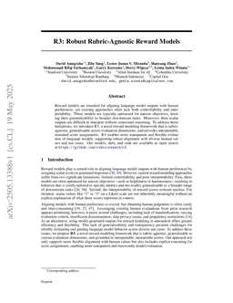 R3: Robust Rubric-Agnostic Reward Models