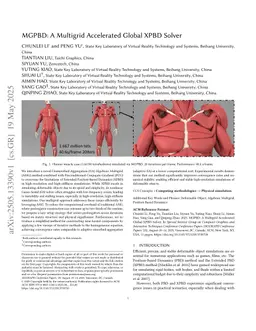 MGPBD: A Multigrid Accelerated Global XPBD Solver