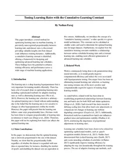 Tuning Learning Rates with the Cumulative-Learning Constant