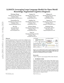 LLM4CD: Leveraging Large Language Models for Open-World Knowledge Augmented Cognitive Diagnosis