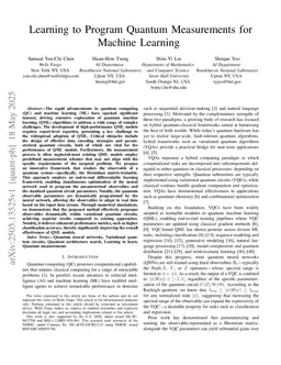 Learning to Program Quantum Measurements for Machine Learning