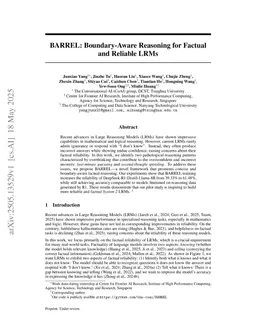 BARREL: Boundary-Aware Reasoning for Factual and Reliable LRMs