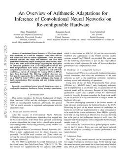 An Overview of Arithmetic Adaptations for Inference of Convolutional Neural Networks on Re-configurable Hardware