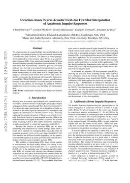 Direction-Aware Neural Acoustic Fields for Few-Shot Interpolation of Ambisonic Impulse Responses