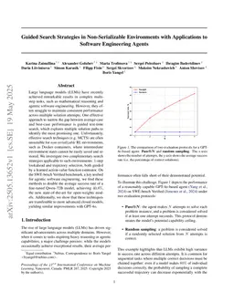 Guided Search Strategies in Non-Serializable Environments with Applications to Software Engineering Agents