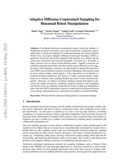 Adaptive Diffusion Constrained Sampling for Bimanual Robot Manipulation