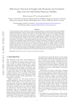 Risk-Averse Traversal of Graphs with Stochastic and Correlated Edge Costs for Safe Global Planetary Mobility