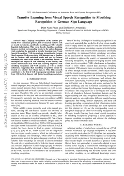 Transfer Learning from Visual Speech Recognition to Mouthing Recognition in German Sign Language
