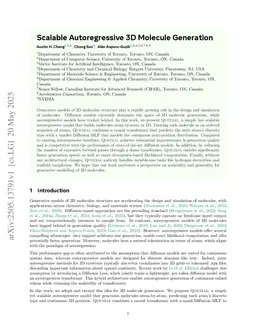 Scalable Autoregressive 3D Molecule Generation