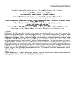 RAG/LLM Augmented Switching Driven Polymorphic Metaheuristic Framework