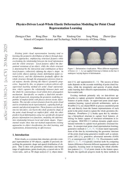 Physics-Driven Local-Whole Elastic Deformation Modeling for Point Cloud Representation Learning