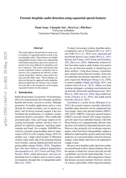 Forensic deepfake audio detection using segmental speech features