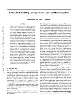 Rethink the Role of Deep Learning towards Large-scale Quantum Systems