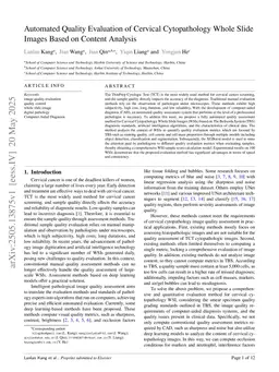 Automated Quality Evaluation of Cervical Cytopathology Whole Slide Images Based on Content Analysis